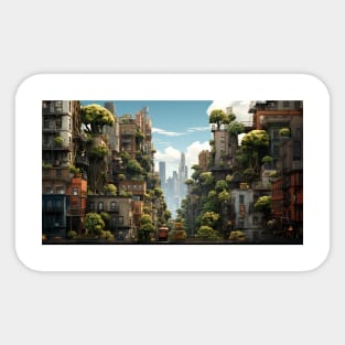 Concrete Jungle Illustration Sticker